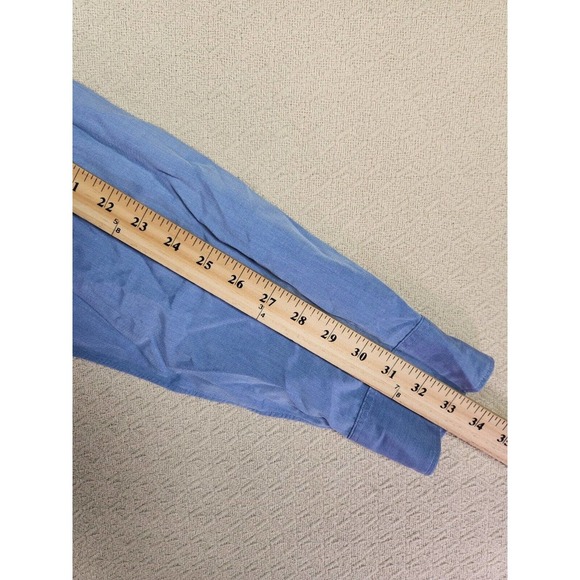 Vintage J Crew Shirt Mens XL 80s 2 Ply Cotton Button Up Regular Fit Blue EUC - Picture 6 of 12